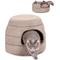 Show in main carousel: BirdRock Home Cozy 2 in 1 Plush Cat & Dog Bed, Tan, 16-in slide 1 of 5
