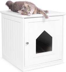 BirdRock Home Internet's Best decorative Cat House, White