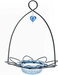 Birds Choice Bluebird Flower Cup for Dried Fruit & Mealworms Bird Feeder, Blue, 3-oz