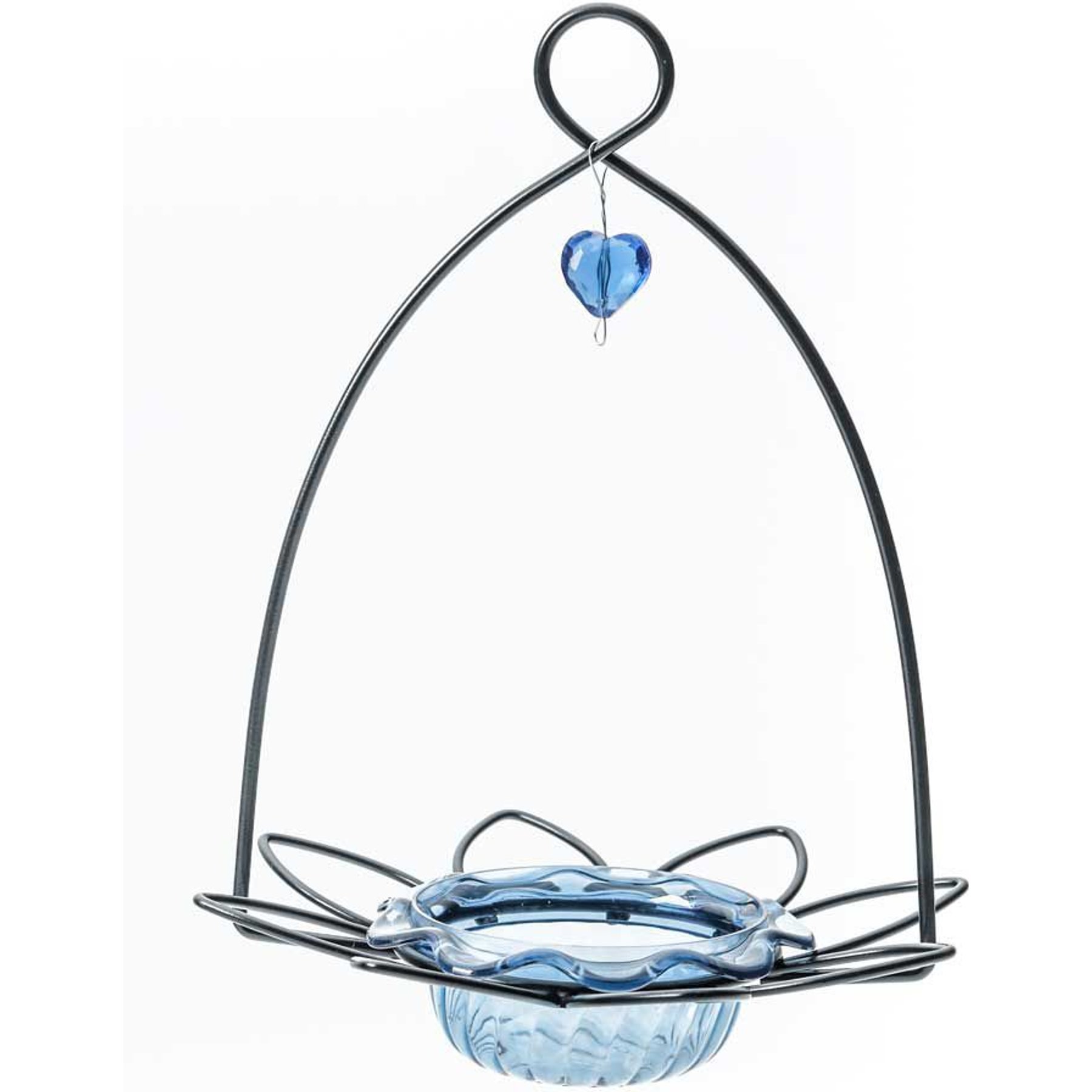 Birds Choice Bluebird Flower Cup for Dried Fruit & Mealworms Bird Feeder, Blue, 3-oz