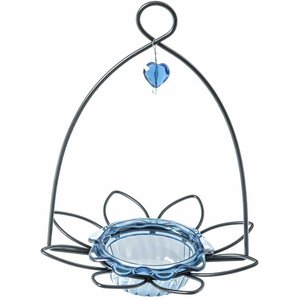 Birds Choice Bluebird Flower Cup for Dried Fruit & Mealworms Bird Feeder, Blue, 3-oz