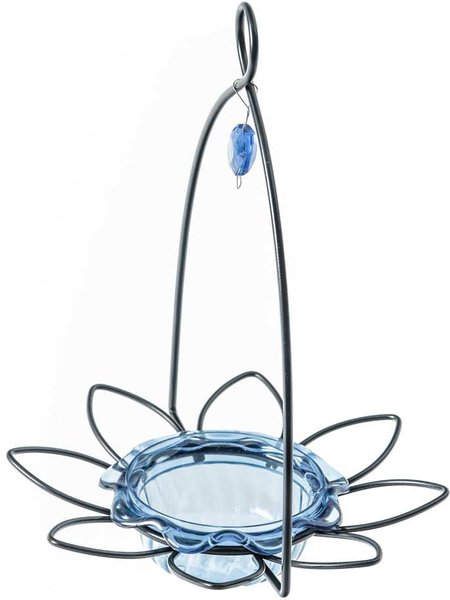 Birds Choice Bluebird Flower Cup for Dried Fruit & Mealworms Bird Feeder, Blue, 3-oz