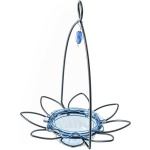 Birds Choice Bluebird Flower Cup for Dried Fruit & Mealworms Bird Feeder, Blue, 3-oz