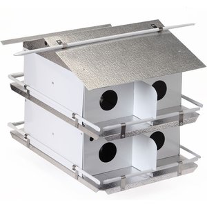 Birds Choice Coates Original Purple Martin Bird House, White/Grey, Small