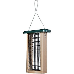 Birds Choice Double Cake Suet Bird Feeder, Green, Small
