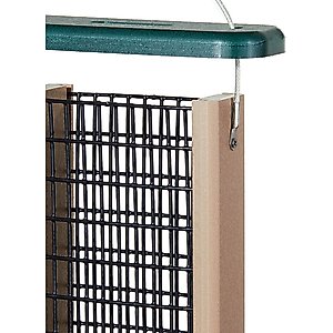 Birds Choice Double Cake Suet Bird Feeder, Green, Small