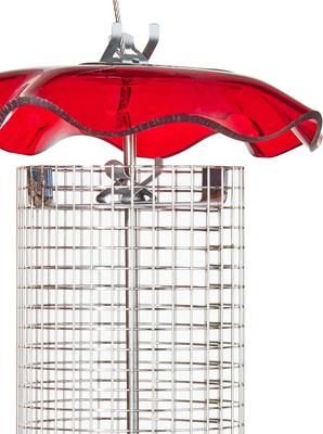 Show full view: Birds Choice Forever Sunflower with Stainless Steel Screen Bird Feeder, Red, Small slide 2 of 6