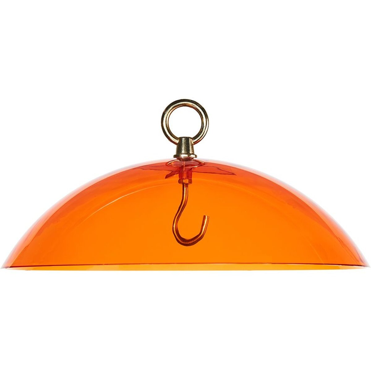 Birds Choice Protective Dome Cover for Hanging Bird Feeders, Orange Dome, 10-in