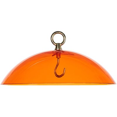 Birds Choice Birds Choice Protective Dome Cover for Hanging Bird Feeders, Orange Dome, 10-in