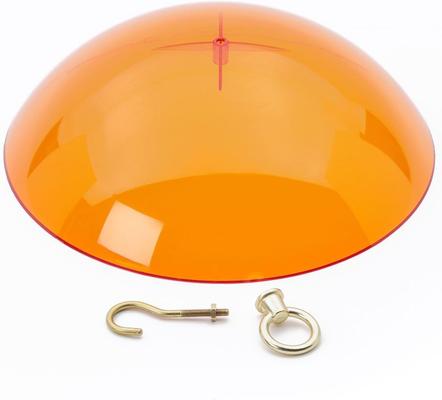 Show full view: Birds Choice Protective Dome Cover for Hanging Bird Feeders, Orange Dome, 10-in slide 3 of 7