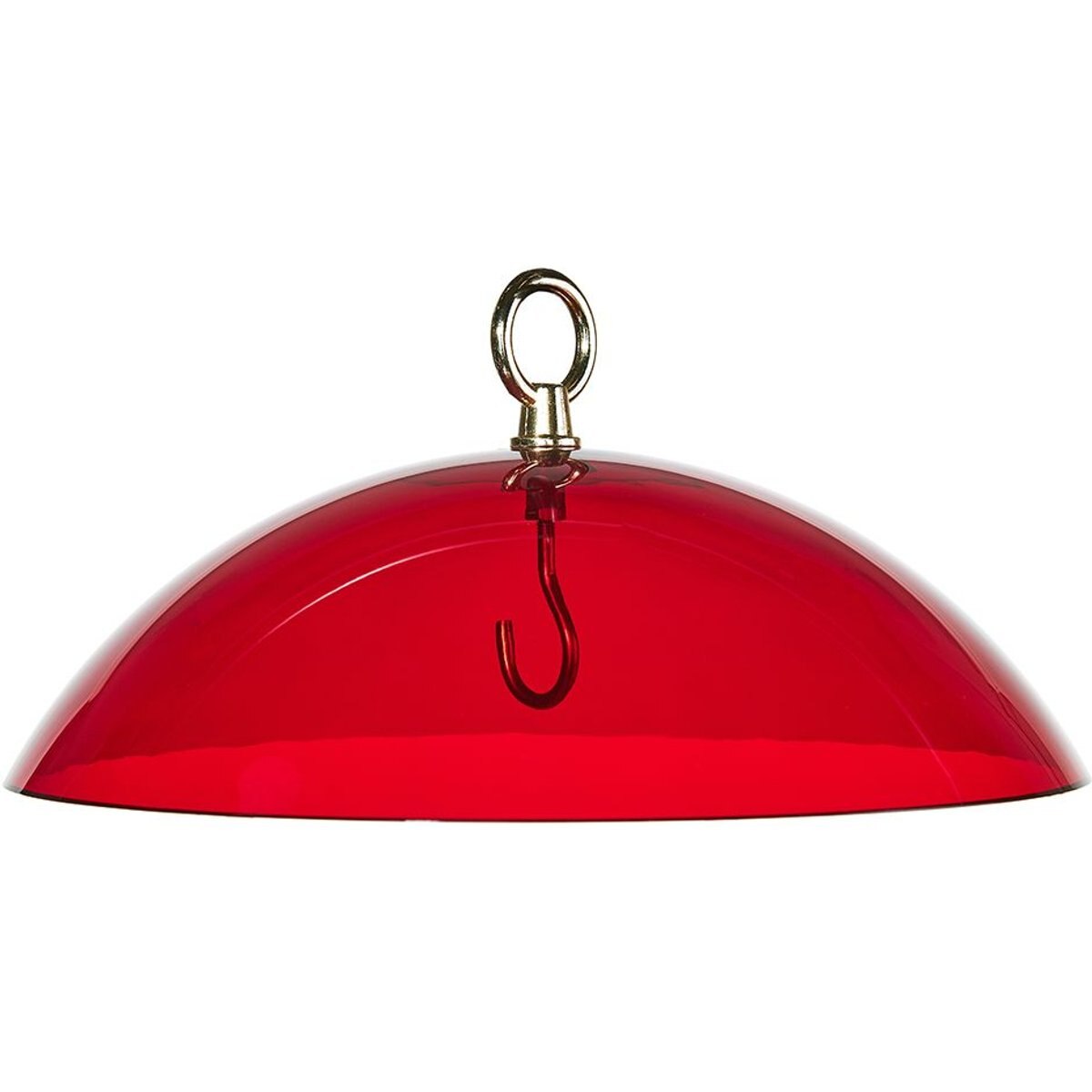Birds Choice Protective Dome Cover for Hanging Bird Feeders, Red Dome, 10-in