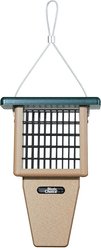 Birds Choice Single Cake Tail Prop Suet Feeder, Taupe/Green, 12-in