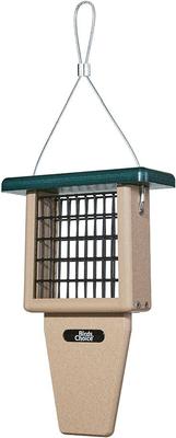 Show full view: Birds Choice Single Cake Tail Prop Suet Feeder, Taupe/Green, 12-in slide 2 of 8