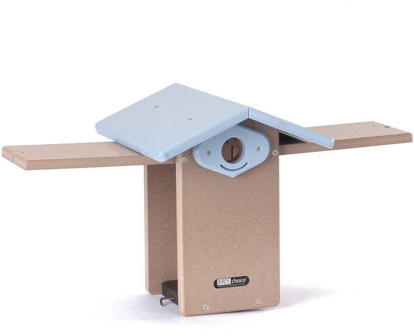 Birds Choice Ultimate Bluebird House, Taupe & Blue, Medium