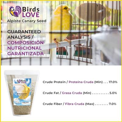 Show full view: Birds LOVE Alpiste Canary Seed Non-GMO Double Cleaned Bird Food, 5-lb bag slide 5 of 7