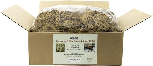 Show full view: Birds LOVE Economy & Thin Special Spray Millet Bird Treats, 5-lb box slide 2 of 8
