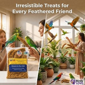 Birds LOVE Economy & Thin Special Tips & Tails Spray Millet Bird Treats, 2.5 to 5-in, 1-lb bag