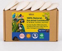 Birds LOVE Natural Cuttlebone Calcium Block Supplement for Birds, Tortoise & Snails, 3.5 to 4-in, 12 count