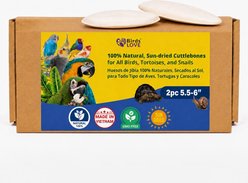 Birds LOVE Natural Cuttlebone Calcium Block Supplement for Birds, Tortoise & Snails, 5.5 to 6-in, 2 count