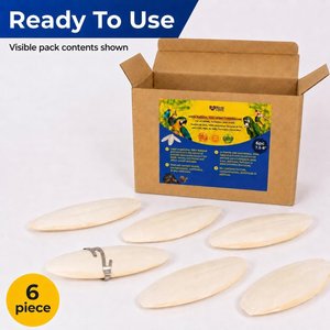 Birds LOVE Natural Cuttlebone Calcium Block Supplement for Birds, Tortoise & Snails, 7.5 to 8-in, 6 count