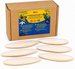 Birds LOVE Natural Cuttlebone Calcium Block Supplement for Birds, Tortoise & Snails, 7.5 to 8-in, 6 count