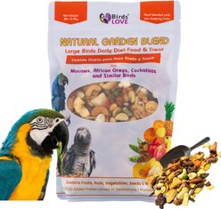 Birds LOVE Natural Garden Blend Large Parrot Bird Food, 2-lb bag