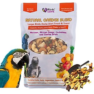 Birds LOVE Natural Garden Blend Large Parrot Bird Food, 2-lb bag