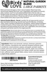 Birds LOVE Natural Garden Blend Large Parrot Bird Food, 6-lb bag slide 2 of 6