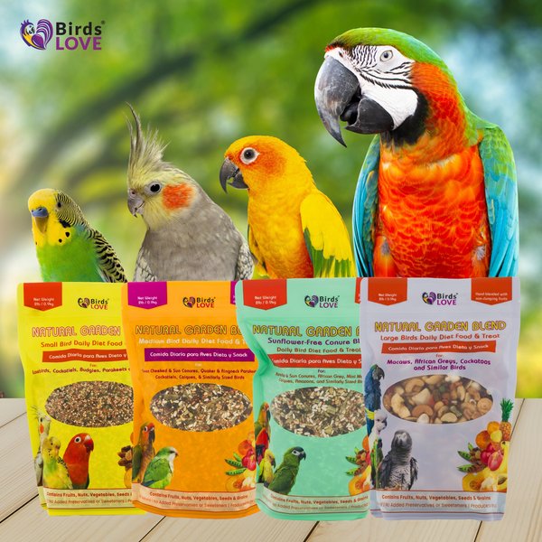 Birds LOVE Natural Garden Blend Medium Parrot Bird Food