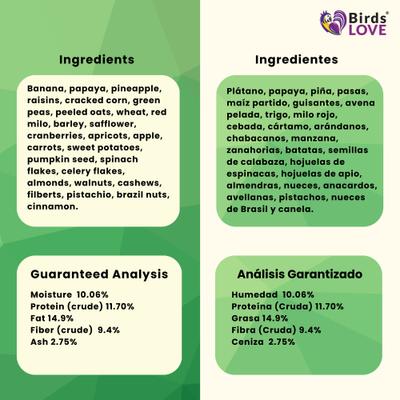 Show full view: Birds LOVE Natural Garden Blend Sunflower-Free Conure Bird Food, 2-lb bag slide 4 of 7