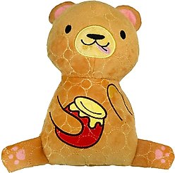 Bite Force Built with Kevlar Tough Plush Bear Dog toy, Brown