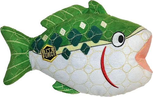 Show full view: Bite Force Built with Kevlar Tough Plush Diamond Bass Dog Toy, Green slide 3 of 6