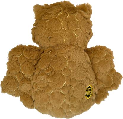 Show full view: Bite Force Built with Kevlar Tough Plush Owl Dog Toy, Brown slide 2 of 5