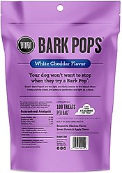 BIXBI Bark Pops Chicken-Free White Cheddar Flavor Light & Crunchy Dog Treats, 4-oz bag slide 2 of 5