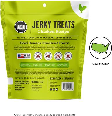 Show full view: BIXBI Jerky Treats Chicken Recipe Dog Treats, 10-oz bag slide 3 of 7