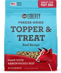 BIXBI Liberty Beef Recipe Freeze-Dried Dog Topper & Treat, 4.5-oz bag