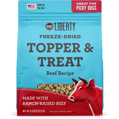 BIXBI BIXBI Liberty Beef Recipe Freeze-Dried Dog Topper & Treat, 4.5-oz bag