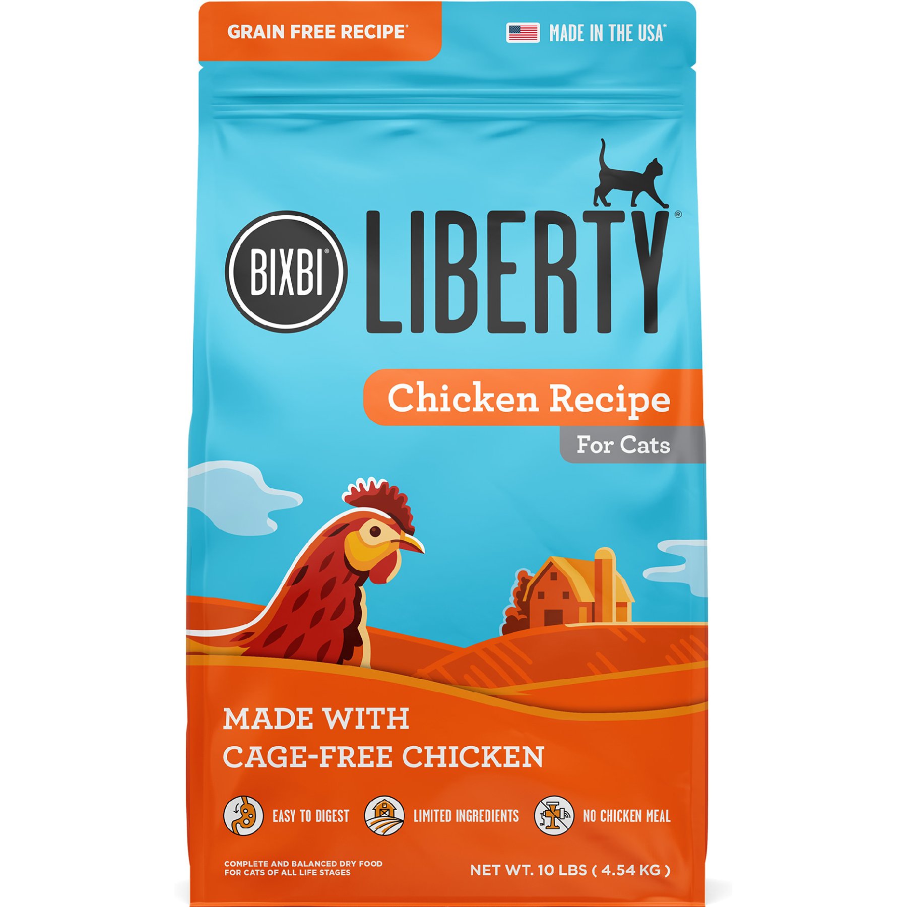 BIXBI Liberty Chicken Recipe Grain-Free Dry Cat Food, 10-lb bag