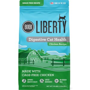 BIXBI Liberty Digestive Health Chicken Recipe Grain-Free Dry Cat Food, 10-lb bag