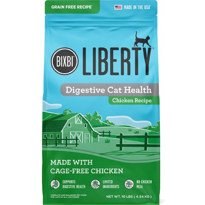 BIXBI BIXBI Liberty Digestive Health Chicken Recipe Grain-Free Dry Cat Food, 10-lb bag