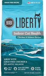 BIXBI Liberty Indoor Health Chicken & Salmon Recipe Grain-Free Dry Cat Food, 10-lb bag