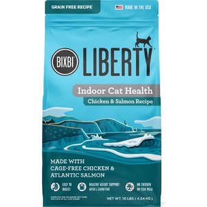 BIXBI Liberty Indoor Health Chicken & Salmon Recipe Grain-Free Dry Cat Food, 10-lb bag
