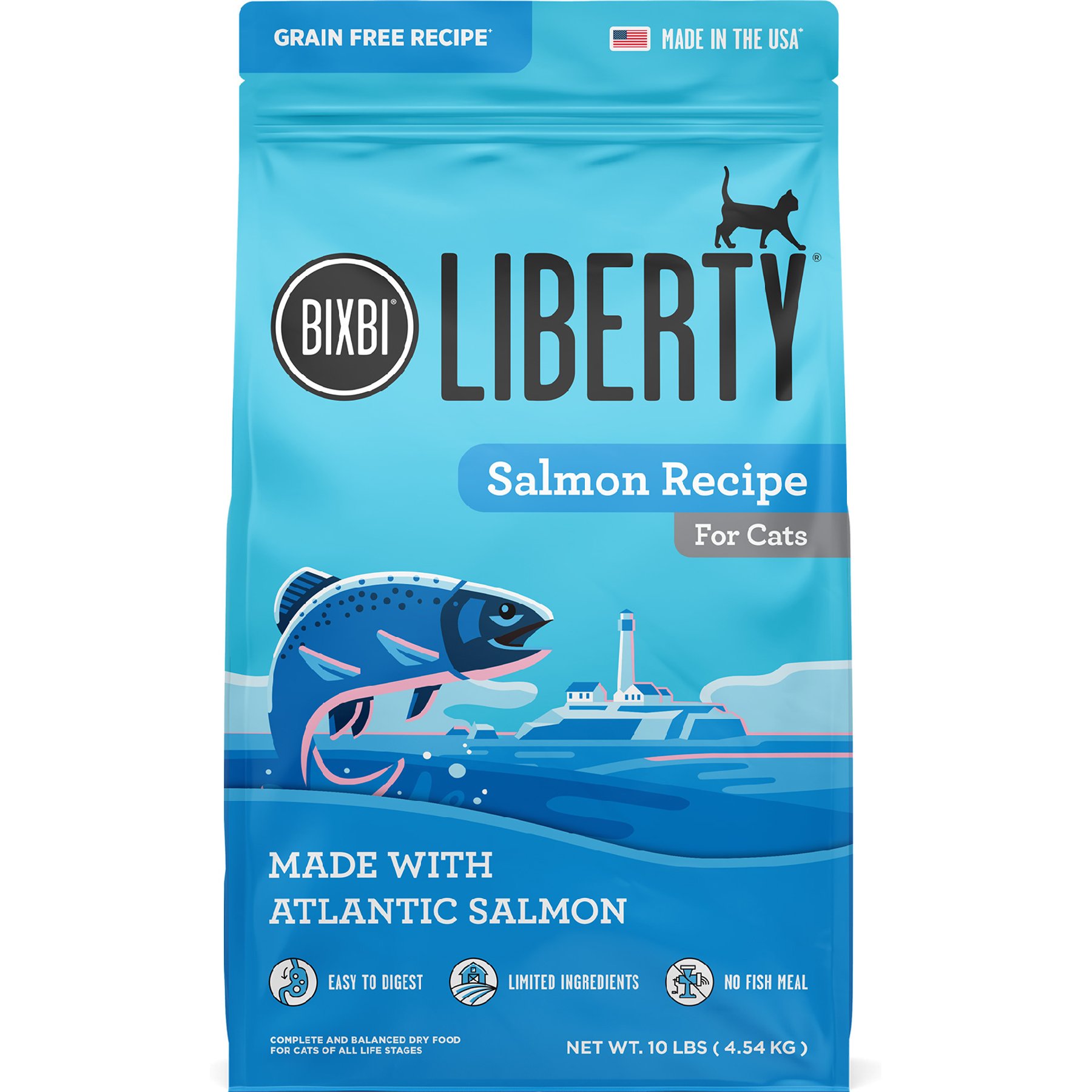 BIXBI Liberty Salmon Recipe Grain-Free Dry Cat Food, 10-lb bag
