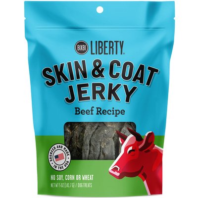 BIXBI Buckley Immune Support Beef Liver Recipe Jerky Dog Treats, 5-oz bag