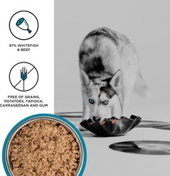 BIXBI Liberty Surf 'n Turf Ocean Whitefish, Beef Broth, Beef & Beef Liver Wet Dog Food, 12.5-oz can, case of 12 slide 2 of 6