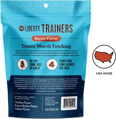Show full view: BIXBI Liberty Trainers Bacon Flavor Grain-Free Dog Treats, 6-oz bag slide 3 of 9