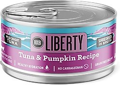BIXBI Liberty Tuna & Pumpkin Recipe in Broth Grain-Free Wet Cat Food, 2.75-oz can, case of 24