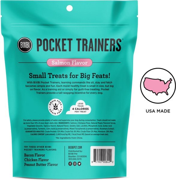 BIXBI Liberty Trainers Salmon Flavor Grain-Free Dog Treats