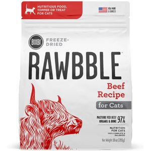 BIXBI RAWBBLE Beef Recipe Grain-Free Freeze-Dried Cat Food, 3.5-oz bag