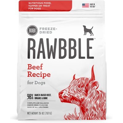 BIXBI BIXBI Rawbble Beef Recipe Grain-Free Freeze-Dried Dog Food, 26-oz bag
